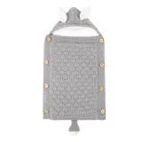 Newborn Baby Wrap Swaddle Knit Blanket Thick Fleece Cute Fox Sleeping Bag