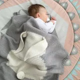Cute Rabbit Knit Blanket For Kids