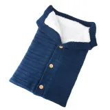 Newborn Baby Wrap Swaddle Knit Blanket Thick Fleece Sleeping Bag
