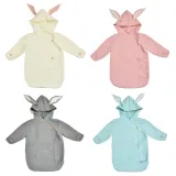 Newborn Baby Wrap Swaddle Knit Blanket Rabbit Sleeping Bag