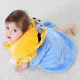 Newborn Baby Yellow Minions Thicken Cotton Flannel Sleeping Bag 0-24M
