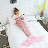 Kids & Adult Crochet Knit Mermaid Tail Blanket Sleeping Bag