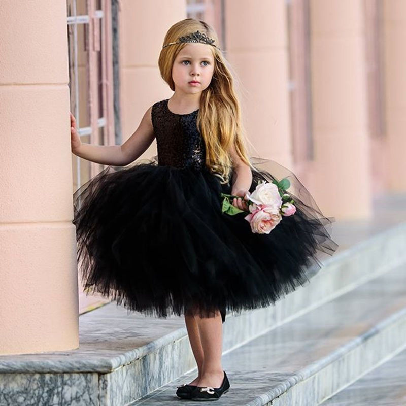 DXTON Little Girl Tutu Party Dress - Kids Birthday Wedding Dresses For Ages 2-8 Years