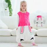 Unisex Kids Split Legs Animals Sleeping Bag Winter Zipper Sleepwear Sleeveless Warm Pajamas
