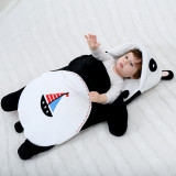 Newborn Baby Black Panda Thicken Cotton Flannel Sleeping Bag 0-24M