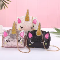 Sequins Unicorn Crossbody Shoulder Bag for Toddlers Kids