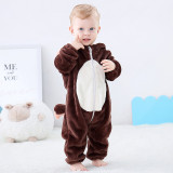 Brwon Squirrel Baby Onesie Kigurumi Pajamas Kids Animal Costumes for Unisex Baby
