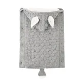 Newborn Baby Wrap Swaddle Knit Blanket Thick Fleece Cute Fox Sleeping Bag