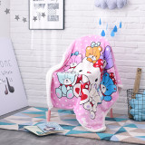 Print Hello Kitty Teddy Bear Thicken Blanket Sleeping Cape