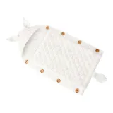 Newborn Baby Wrap Swaddle Knit Blanket Thick Fleece Cute Fox Sleeping Bag