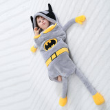Newborn Baby Captain America Super Bat Man Thicken Cotton Flannel Sleeping Bag 0-24M