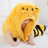Newborn Baby Yellow Bee Thicken Cotton Flannel Sleeping Bag 0-24M