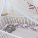 Infant Soft Pad Braided Crib Bumper 3 Color Knot Pillow Cushion Cradle Decor for Baby