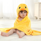 Kid Yellow Duck Hooded Bathrobe Cape Bathrobe Cloak