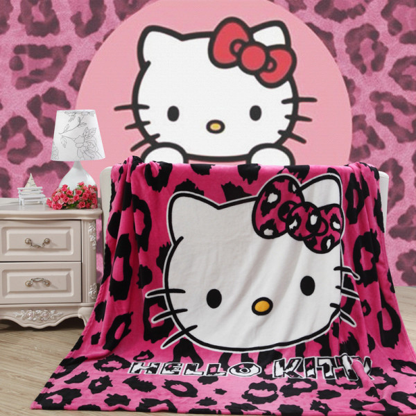 Print Hello Kitty Fannel Sleeping Blanket