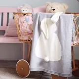 Print Knit Rabbit Sleeping Blanket