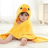 Kid Yellow Duck Hooded Bathrobe Cape Bathrobe Cloak