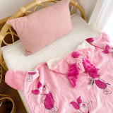 Pink Pig Woolen Fleece Blanket Hooded For Kids