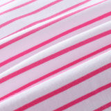 Toddler Kids Girls Pink Stripes Embroider Flamingo Cotton T-shirt Dress