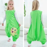 Unisex Kids Split Legs Animals Sleeping Bag Winter Zipper Sleepwear Sleeveless Warm Pajamas