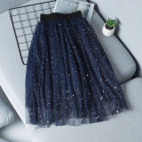 Kid Girl Silver Sequins Stars Crescent Moon Tutu Skirt