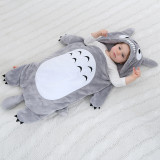 Newborn Baby Grey Totoro Minions Thicken Cotton Flannel Sleeping Bag 0-24M