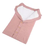 Newborn Baby Wrap Swaddle Knit Blanket Thick Fleece Sleeping Bag