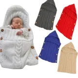 Newborn Baby Wrap Swaddle Knit Blanket Sleeping Bag