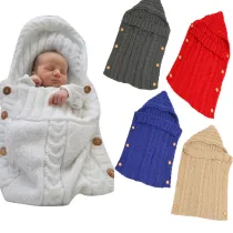 Newborn Baby Wrap Swaddle Knit Blanket Sleeping Bag