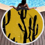 Prints Cactus Cotton Beach Towel Blanket Table Cover Wall Hanging