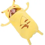 Newborn Baby Yellow Pikachu Pokemon Thicken Cotton Flannel Sleeping Bag 0-24M