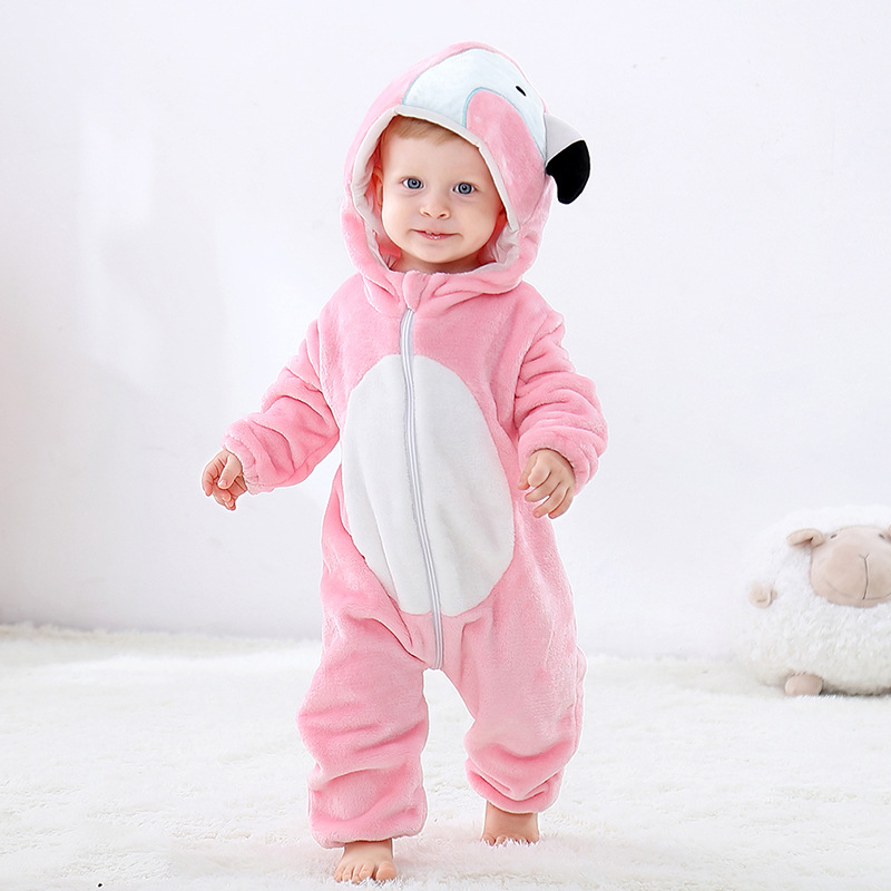 Flamingo Baby Onesie Kigurumi Pajamas Kids Animal Costumes for