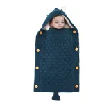 Newborn Baby Wrap Swaddle Knit Blanket Thick Fleece Cute Fox Sleeping Bag