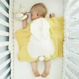 Cute Rabbit Knit Blanket For Kids