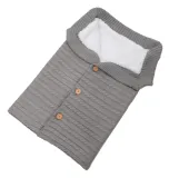 Newborn Baby Wrap Swaddle Knit Blanket Thick Fleece Sleeping Bag