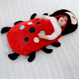 Newborn Baby Ladybug Thicken Cotton Flannel Sleeping Bag 0-24M