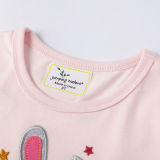 Toddler Kids Girls Eembroidery Rabbit Sequins Gold Stars Tutu Short Sleeves Dress
