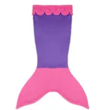 Kids Mermaid Tail Wavy Edge Design Flannel Blanket Sleeping Bag