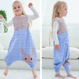 Unisex Kids Split Legs Animals Sleeping Bag Winter Zipper Sleepwear Sleeveless Warm Pajamas