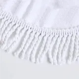Print Unicorn Round Tassels Cotton Beach Towel Blanket Table Cover Wall Hanging