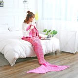 Kids & Adult Crochet Knit Mermaid Tail Blanket Sleeping Bag