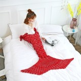 Kids & Adult Scale Crochet Knit Mermaid Tail Blanket Sleeping Bag