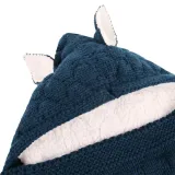 Newborn Baby Wrap Swaddle Knit Blanket Thick Fleece Cute Fox Sleeping Bag