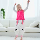 Unisex Kids Split Legs Animals Sleeping Bag Winter Zipper Sleepwear Sleeveless Warm Pajamas