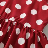 Kid Girl Print Dots Tanks Blouse and Shorts Chiffon Two Pieces Sets