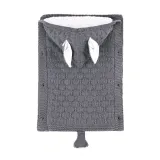 Newborn Baby Wrap Swaddle Knit Blanket Thick Fleece Cute Fox Sleeping Bag