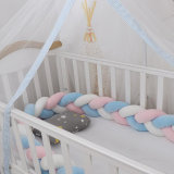 Infant Soft Pad Braided Crib Bumper 3 Color Knot Pillow Cushion Cradle Decor for Baby