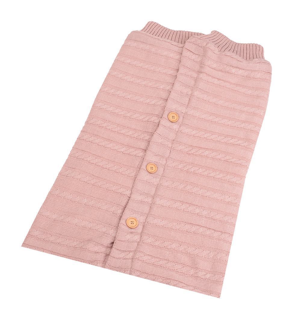 Newborn Baby Wrap Swaddle Knit Blanket Thick Fleece Sleeping Bag