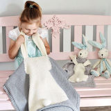 Print Knit Rabbit Sleeping Blanket