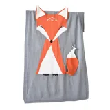 Print Knit Fox Sleeping Blanket